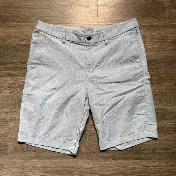 Lululemon Men's Commission Short Qwick Oxford 11" *Relaxed - Oasis Blue - Picture 2 of 6